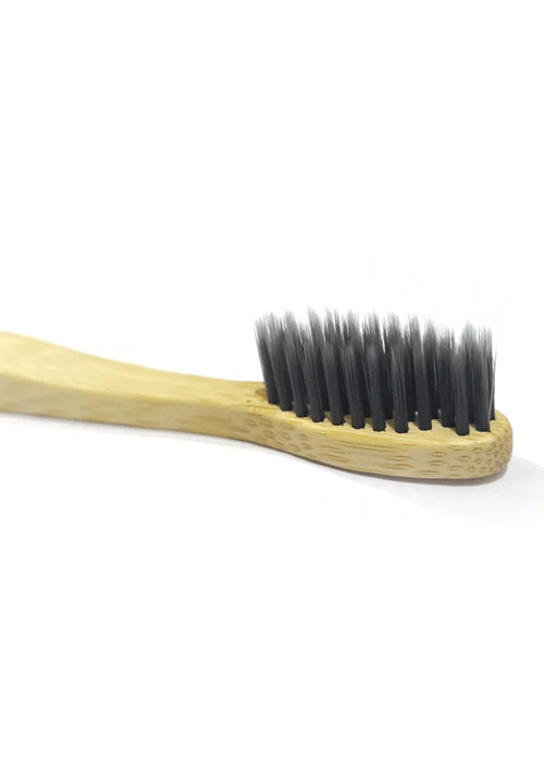 Bamboo Toothbrush Charcoal Adult - Soft (Pack of 4)