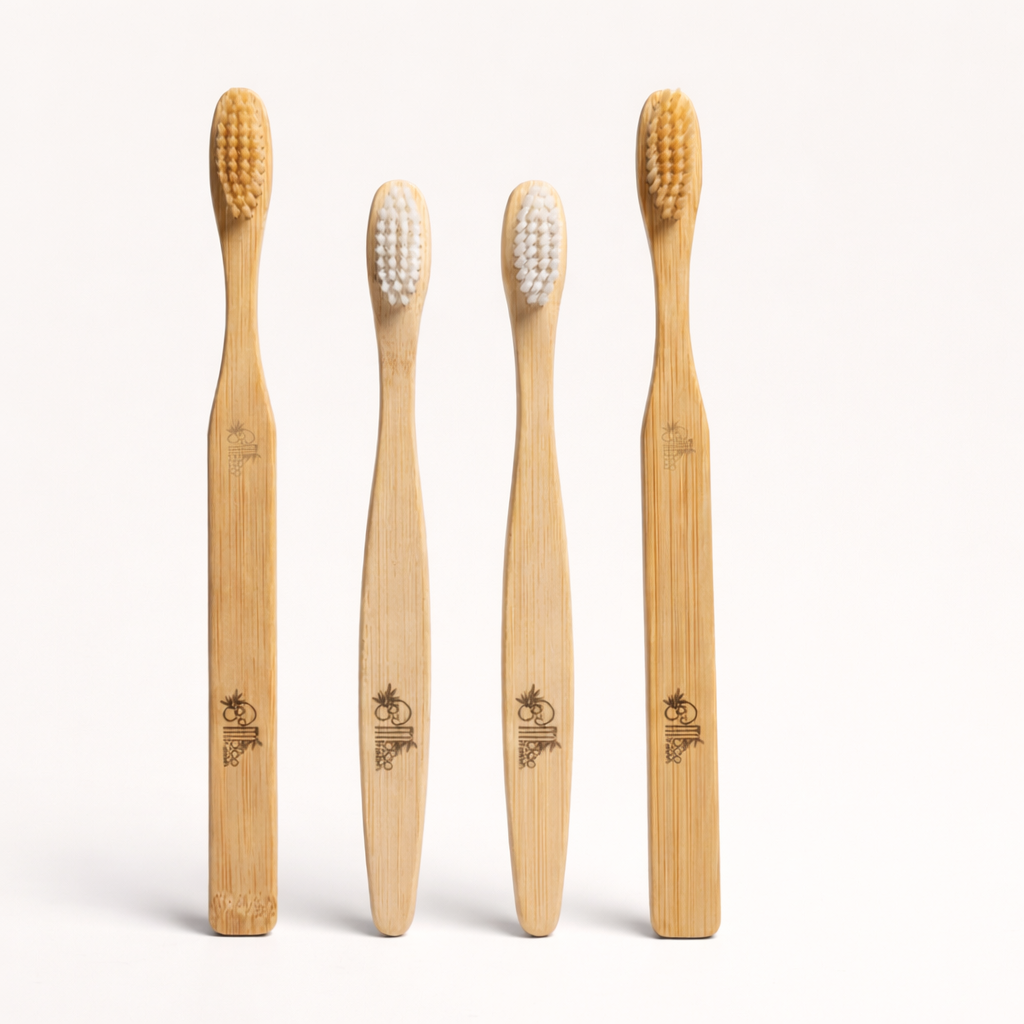 Bamboo Toothbrush 2 Adult and 2 Kids - (Pack of 4)