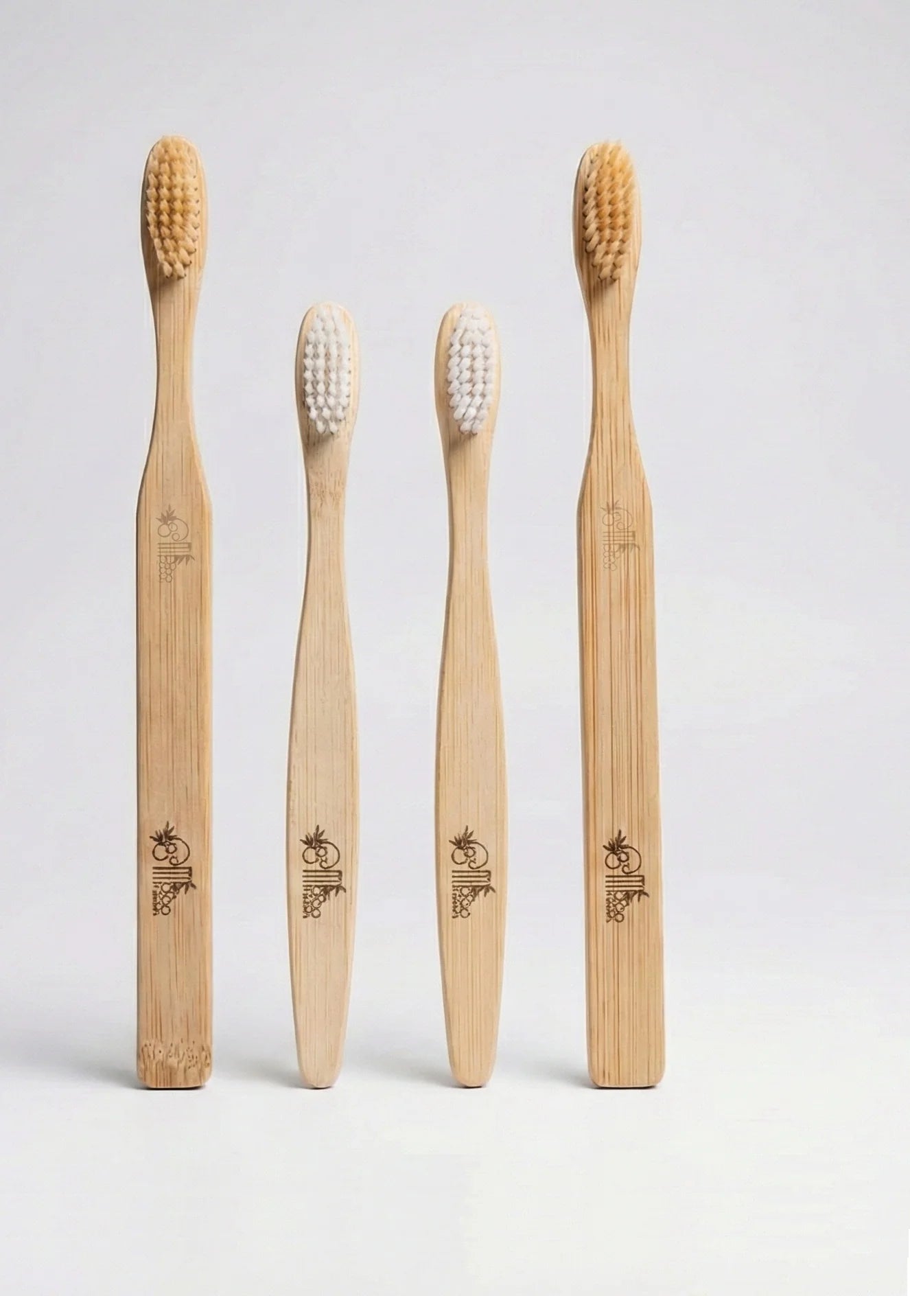 Bamboo Toothbrush 2 Adult and 2 Kids - (Pack of 4)